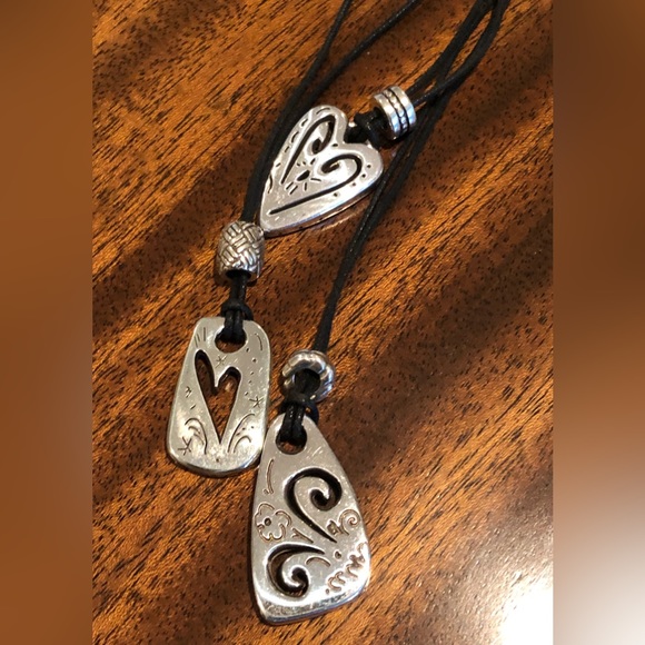 NWOT Brighton BRAZILIAN multi strand heart charm necklace - Picture 2 of 9